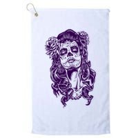 Day Of The Dead Illustration Skeleton Golf Towel
