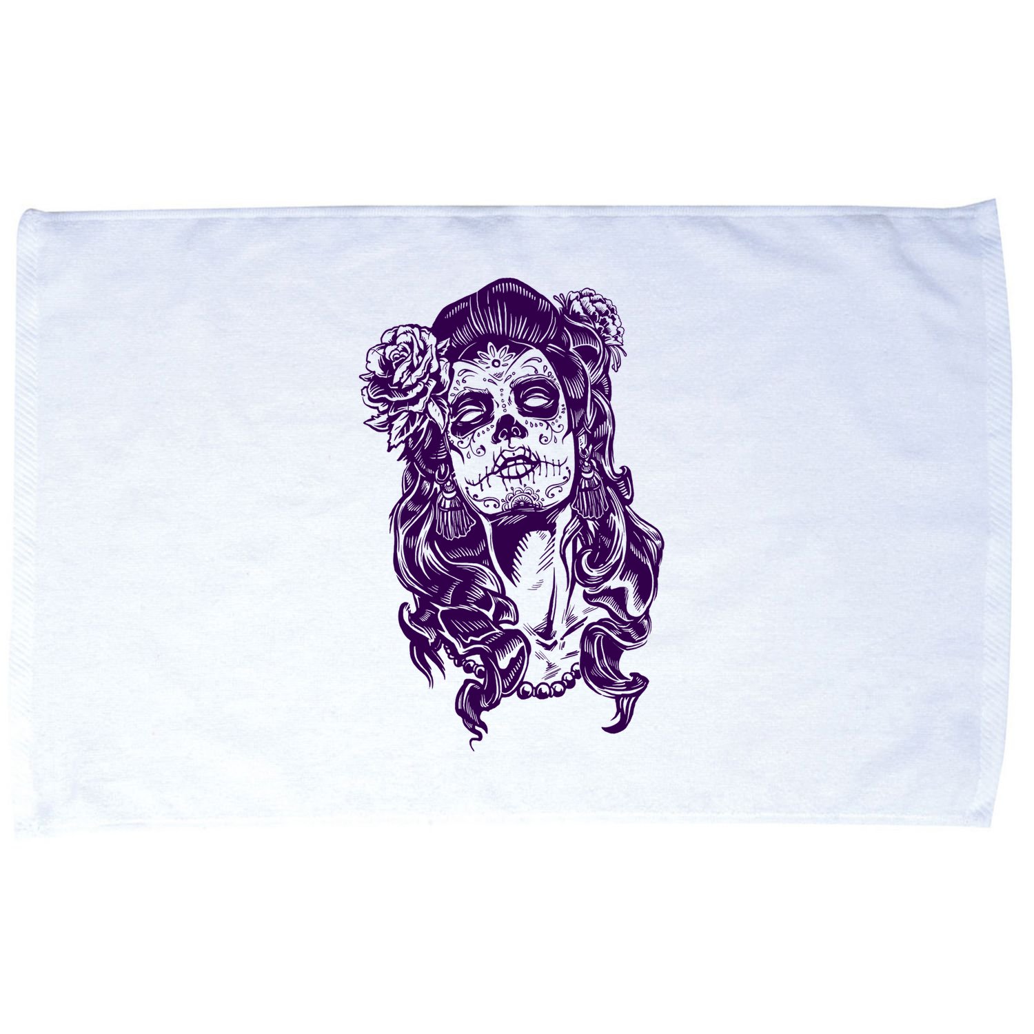 Day Of The Dead Illustration Skeleton Microfiber Hand Towel