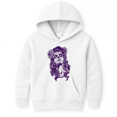 Day Of The Dead Illustration Skeleton Kids Hoodie