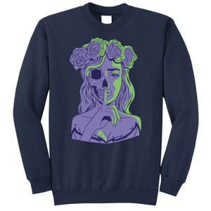 Scary Girl Skeleton Floral Sweatshirt