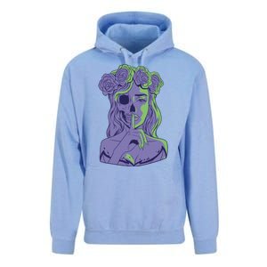 Scary Girl Skeleton Floral Unisex Surf Hoodie