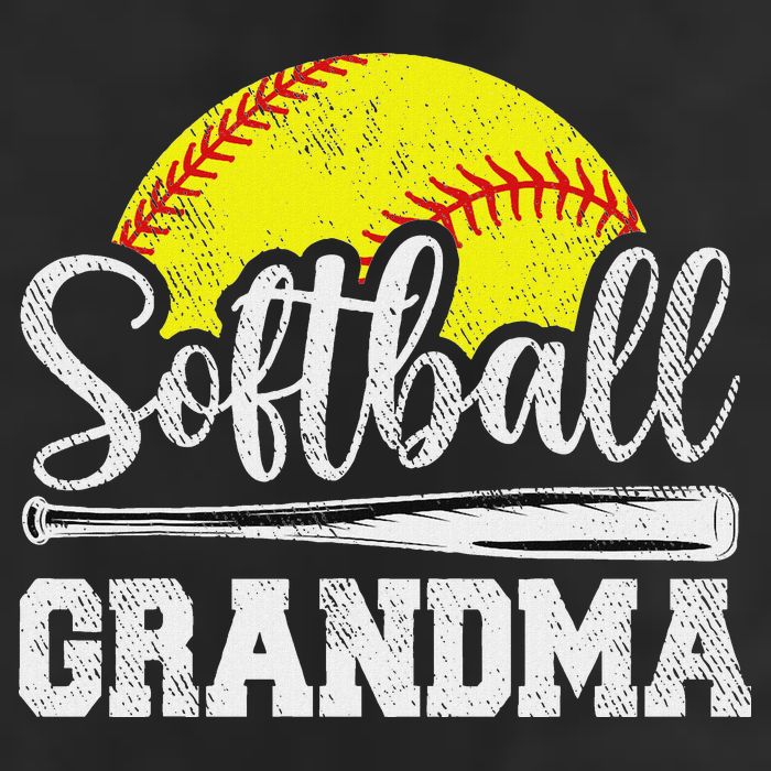 Softball Grandma Softball Player Game Day MotherS Day Gift 7 Panel Mesh Trucker Snapback Hat