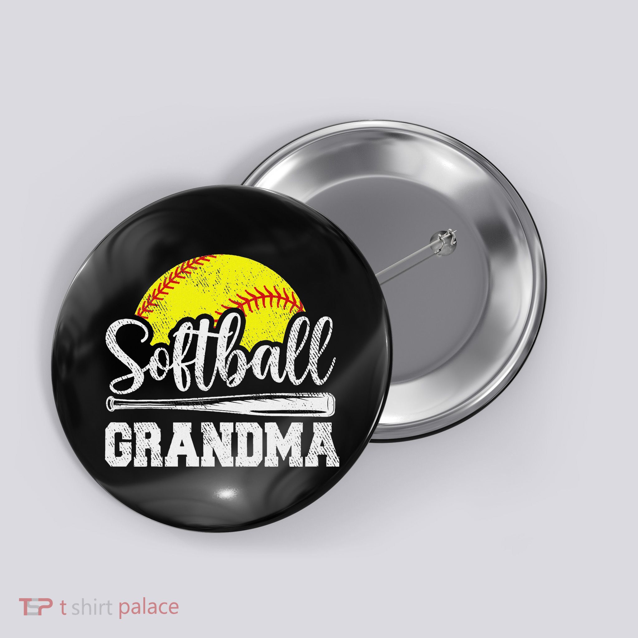 Softball Grandma Softball Player Game Day MotherS Day Gift Button