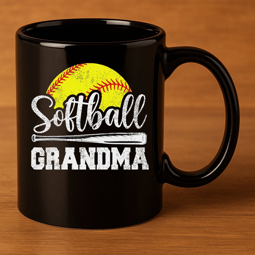Softball Grandma Softball Player Game Day MotherS Day Gift 11oz C Handle Ceramic Mug