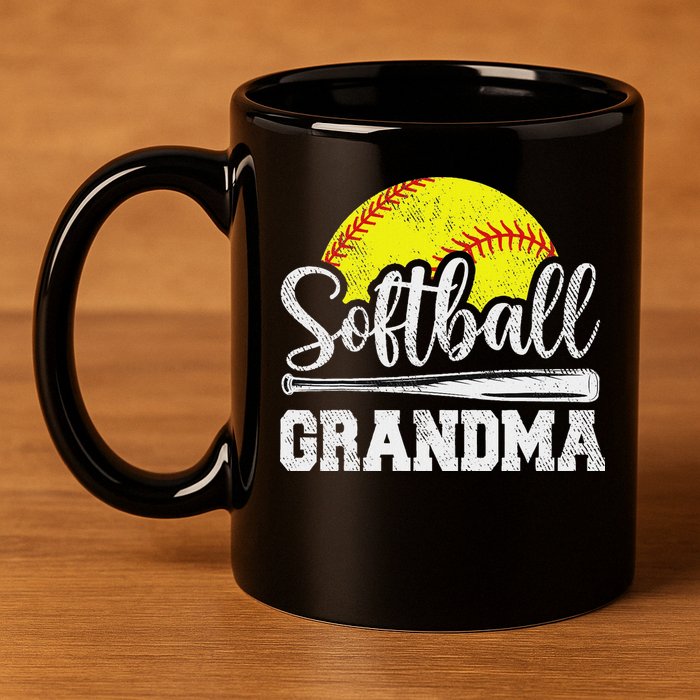 Softball Grandma Softball Player Game Day MotherS Day Gift 11oz C Handle Ceramic Mug