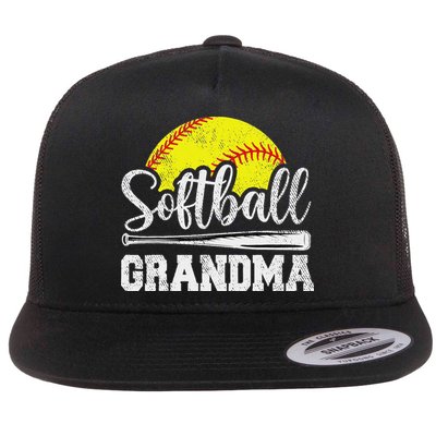 Softball Grandma Softball Player Game Day MotherS Day Gift Flatbill Hat