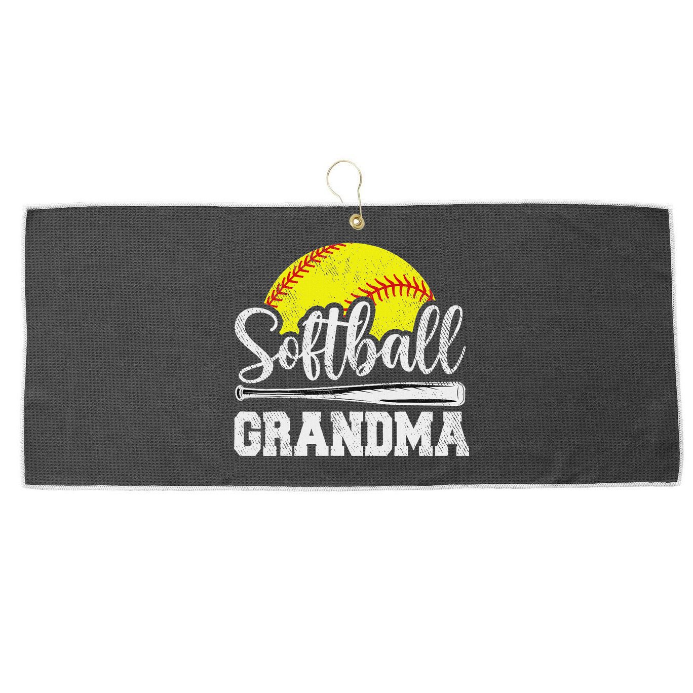 Softball Grandma Softball Player Game Day MotherS Day Gift Large Microfiber Waffle Golf Towel