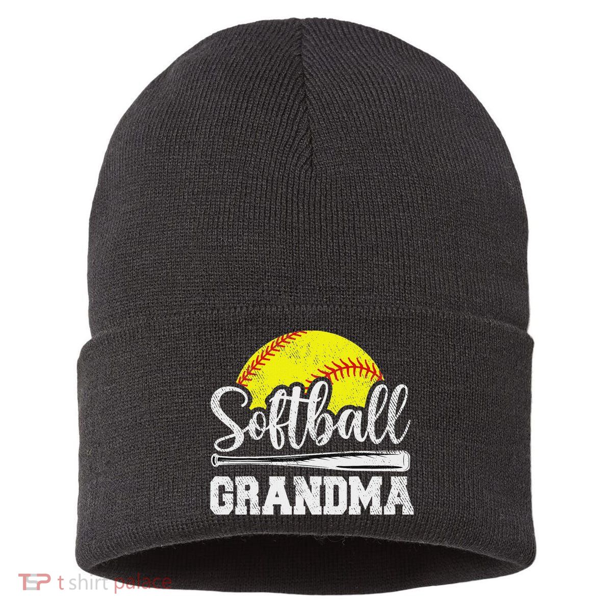 Softball Grandma Softball Player Game Day MotherS Day Gift Sustainable Knit Beanie