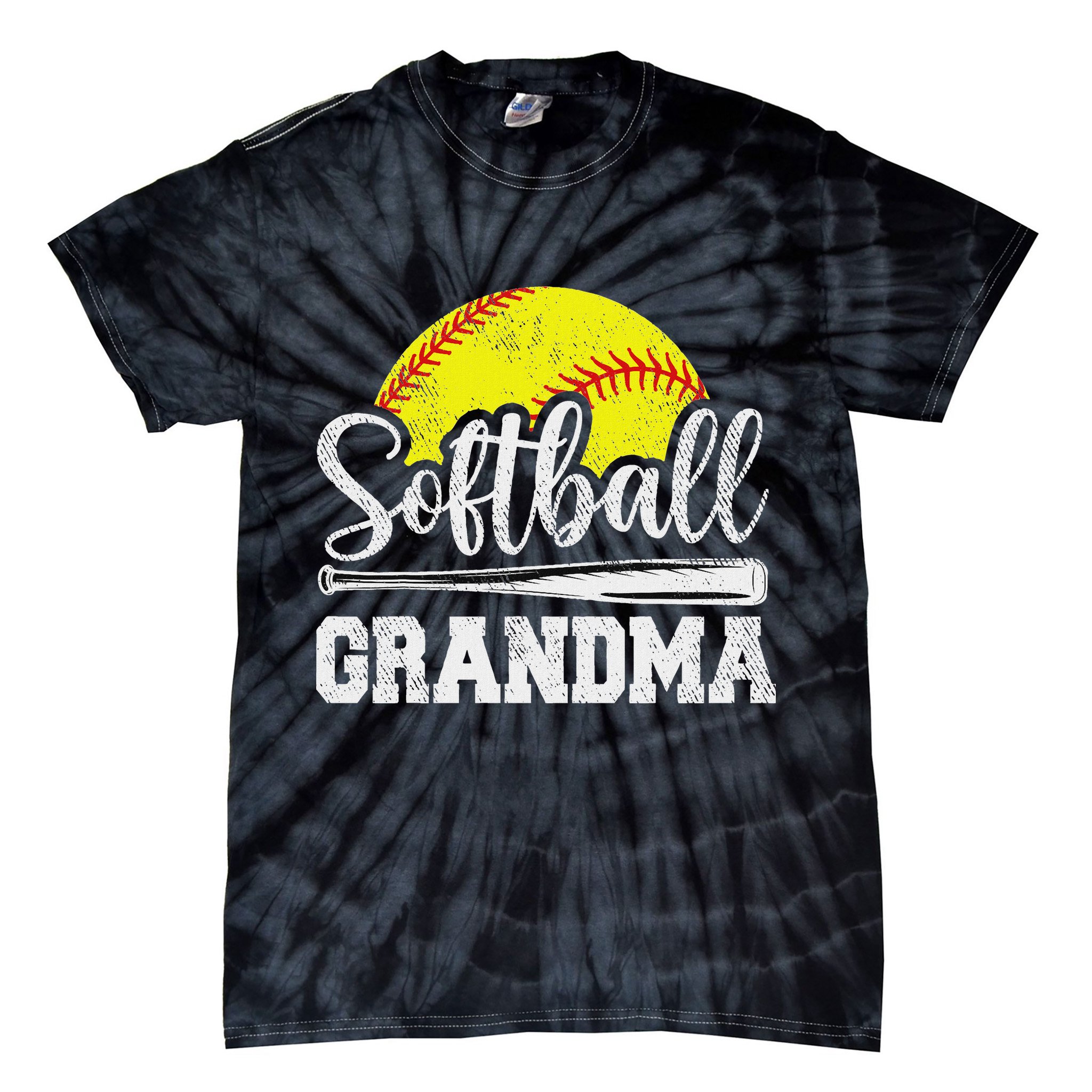 Softball Grandma Softball Player Game Day MotherS Day Gift Tie-Dye T-Shirt