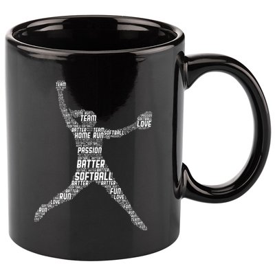 Softball Girl 11oz C Handle Ceramic Mug