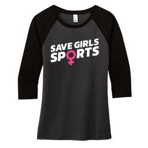 Save Girl Sports Women's Tri-Blend 3/4-Sleeve Raglan Shirt