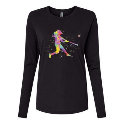 Softball Girl Womens Cotton Relaxed Long Sleeve T-Shirt