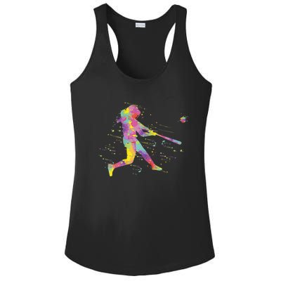 Softball Girl Ladies PosiCharge Competitor Racerback Tank