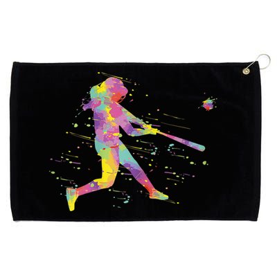 Softball Girl Grommeted Golf Towel