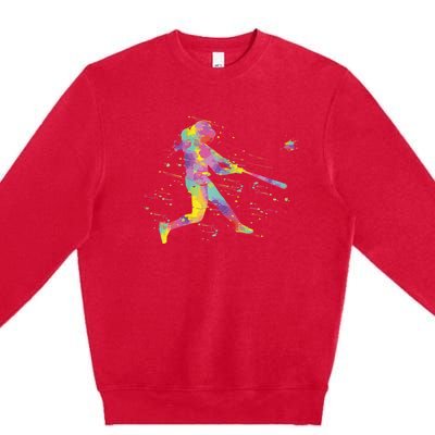 Softball Girl Premium Crewneck Sweatshirt