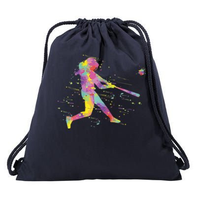 Softball Girl Drawstring Bag