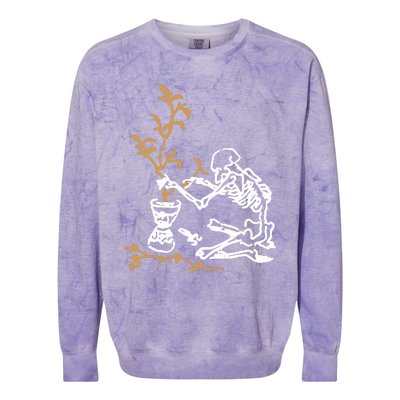 Skeleton Gardener Colorblast Crewneck Sweatshirt