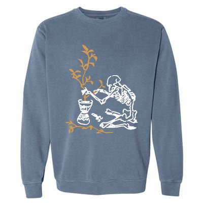 Skeleton Gardener Garment-Dyed Sweatshirt