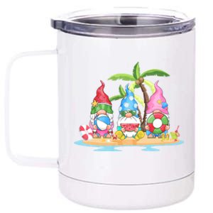 Sunflower Gnome Shows Heart & Love For Gardener And Summer 12 oz Stainless Steel Tumbler Cup