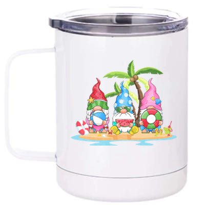 Sunflower Gnome Shows Heart & Love For Gardener And Summer 12 oz Stainless Steel Tumbler Cup