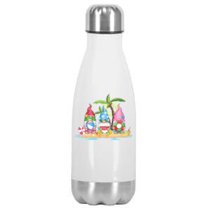 Sunflower Gnome Shows Heart & Love For Gardener And Summer Stainless Steel Insulated Water Bottle