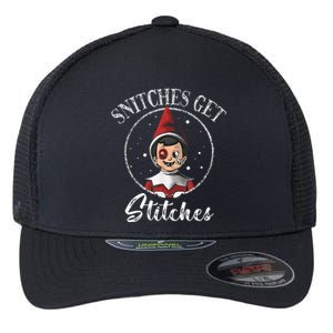 Snitches Get Stitches Flexfit Unipanel Trucker Cap