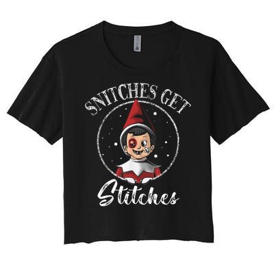 Snitches Get Stitches Women's Crop Top Tee