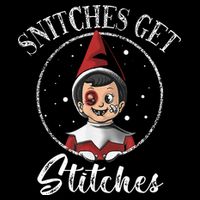 Snitches Get Stitches Wool Snapback Cap