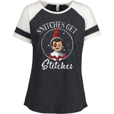 Snitches Get Stitches Enza Ladies Jersey Colorblock Tee