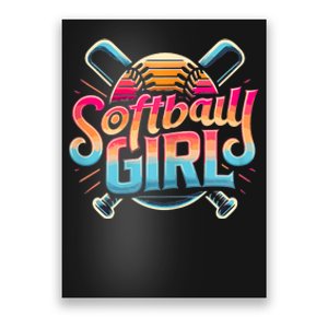 Softball Girl Softball Player Fan Poster