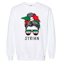 Syrian Girl Syrian Heritage Syria New Flag Garment-Dyed Sweatshirt