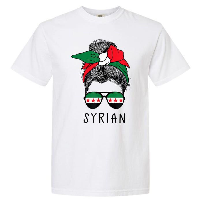 Syrian Girl Syrian Heritage Syria New Flag Garment-Dyed Heavyweight T-Shirt