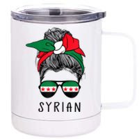 Syrian Girl Syrian Heritage Syria New Flag 12 oz Stainless Steel Tumbler Cup