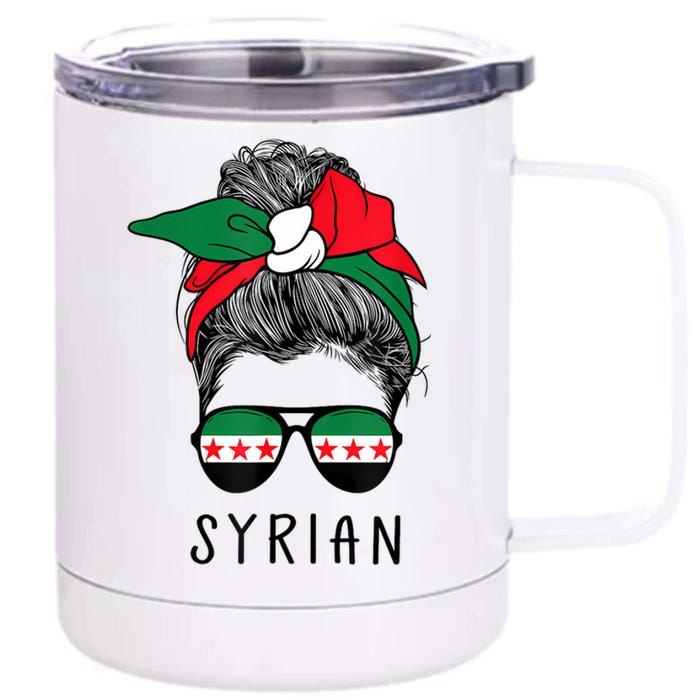 Syrian Girl Syrian Heritage Syria New Flag 12 oz Stainless Steel Tumbler Cup