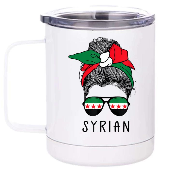 Syrian Girl Syrian Heritage Syria New Flag 12 oz Stainless Steel Tumbler Cup