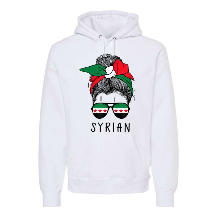 Syrian Girl Syrian Heritage Syria New Flag Premium Hoodie