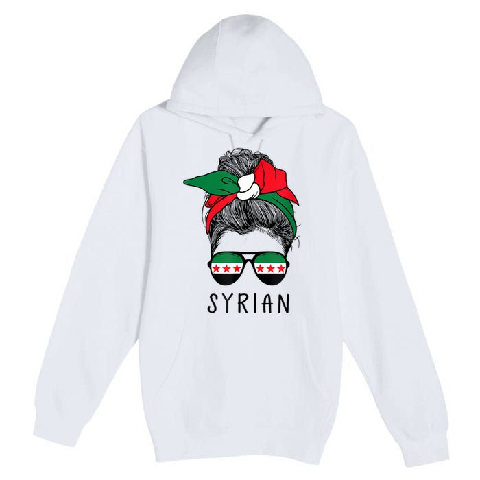 Syrian Girl Syrian Heritage Syria New Flag Premium Pullover Hoodie