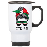 Syrian Girl Syrian Heritage Syria New Flag Stainless Steel Travel Mug