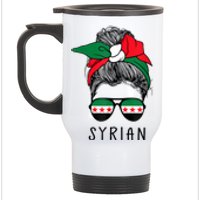 Syrian Girl Syrian Heritage Syria New Flag Stainless Steel Travel Mug