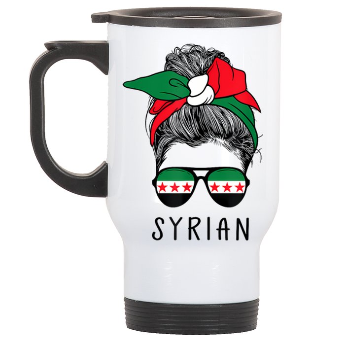 Syrian Girl Syrian Heritage Syria New Flag Stainless Steel Travel Mug