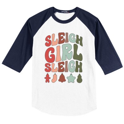 Sleigh Girl Sleigh Christmas Funny Baseball Sleeve Shirt