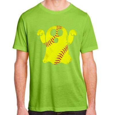 Softball Ghost Softball Lover Halloween Costume Adult ChromaSoft Performance T-Shirt