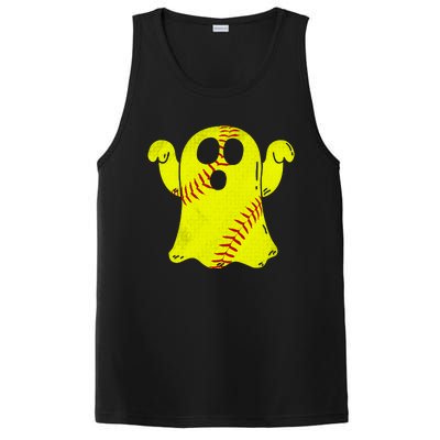 Softball Ghost Softball Lover Halloween Costume PosiCharge Competitor Tank