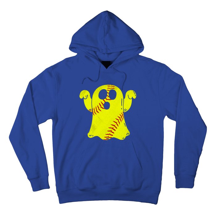 Softball Ghost Softball Lover Halloween Costume Hoodie