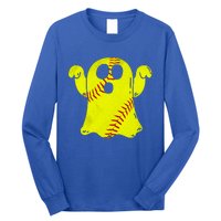 Softball Ghost Softball Lover Halloween Costume Long Sleeve Shirt