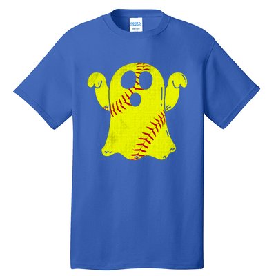 Softball Ghost Softball Lover Halloween Costume Tall T-Shirt