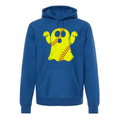 Softball Ghost Softball Lover Halloween Costume Premium Hoodie