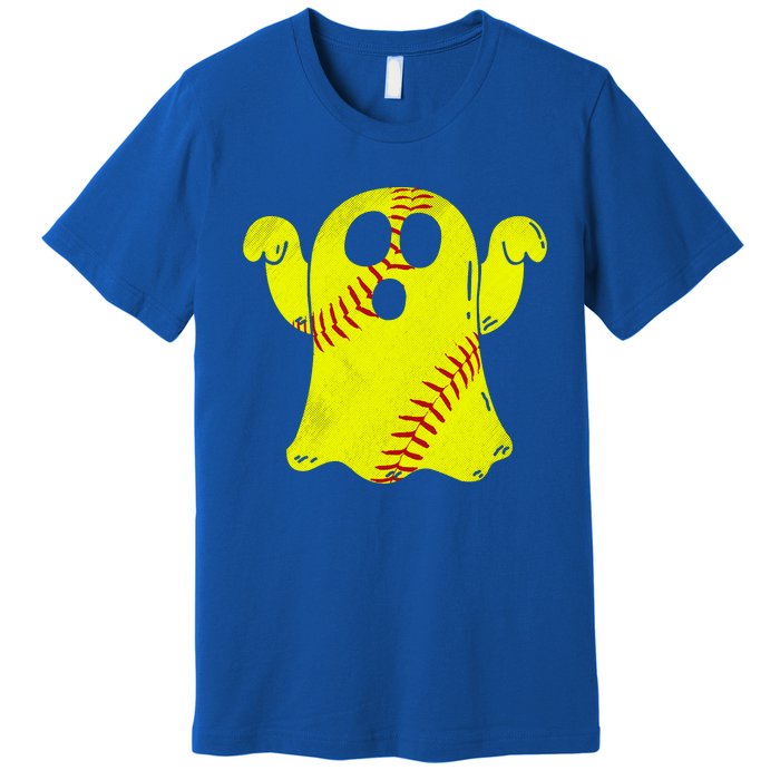 Softball Ghost Softball Lover Halloween Costume Premium T-Shirt