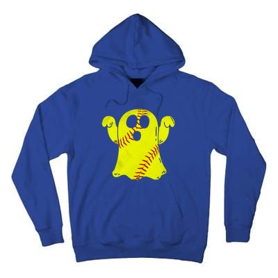 Softball Ghost Softball Lover Halloween Costume Tall Hoodie