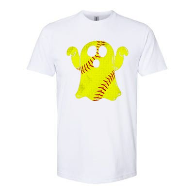 Softball Ghost Softball Lover Halloween Costume Softstyle CVC T-Shirt